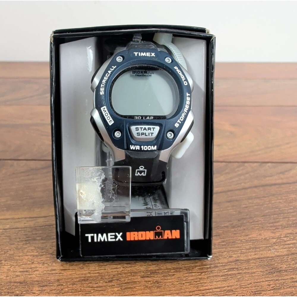 Timex Ironman Triathlon Men 100M Indiglo Watch NEW W/Box Needs Battery
